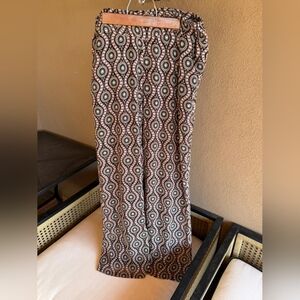 Anthropologie Chloe Oliver Geometric Cirque Tile Wide Leg Pants